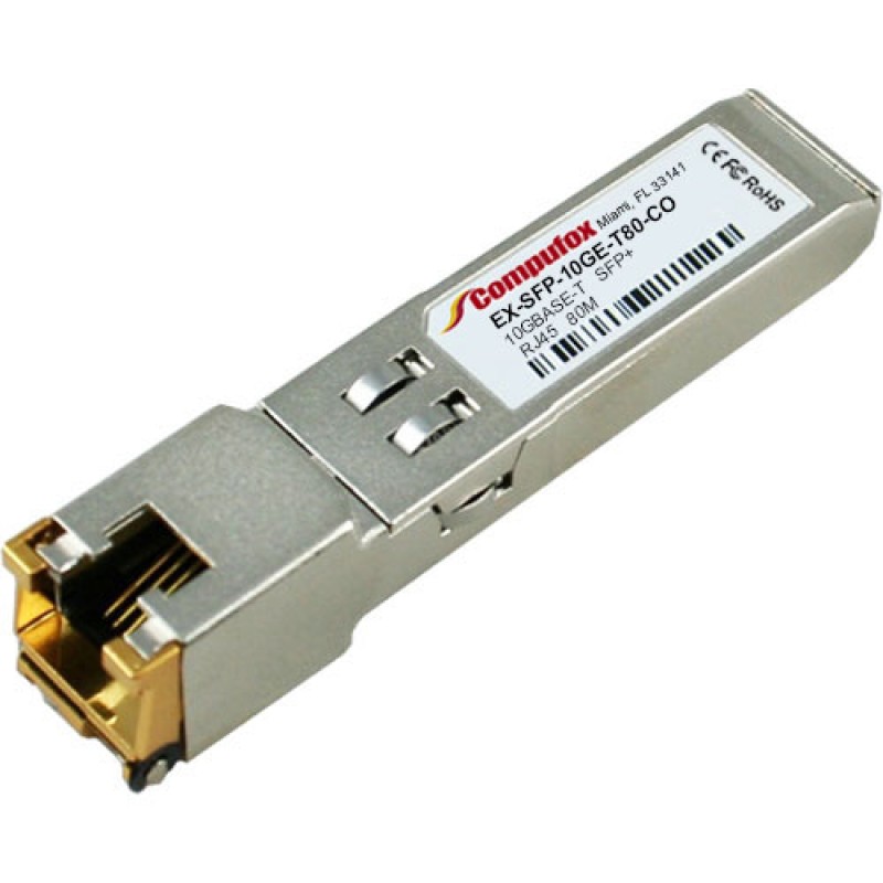 Juniper EX-SFP-10GE-T80 Compatible 10GBASE-T SFP+ Transceiver (Copper, 80m, RJ-45)