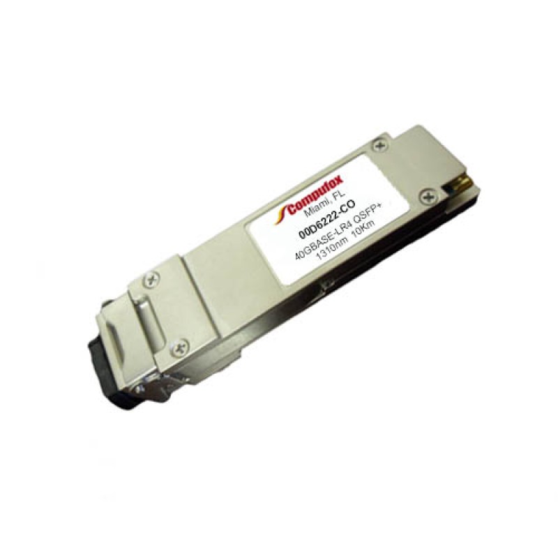 IBM 00D6222 Compatible 40GBASE-LR4 QSFP+ Optical Transceiver Module (SMF, 1310nm, 10km, LC, DOM)