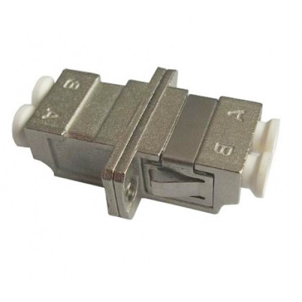 LC Duplex Metal Fiber Optic Adapter