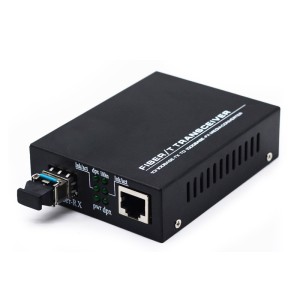 1-port FE SFP & 1-port 10/100Base-T RJ45, Fast Ethernet SFP Media Converter 1-port FE SFP & ...