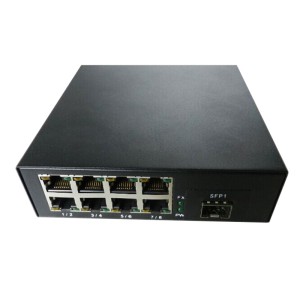 1-port FE SFP & 8-port 10/100Base-T RJ45, Fast Ethernet Switch / SFP Media Converter 1-port FE SFP & ...