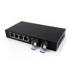 2-port FE SFP & 4-port 10/100Base-T RJ45, Fast Ethernet Switch / SFP Media Converter 2-port FE SFP & ...