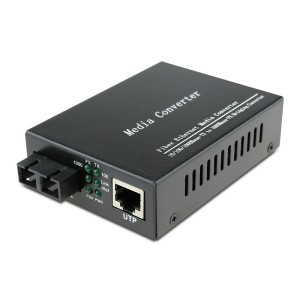 Dual Fiber 10/100/1000Base-TX to 1000Base-EX Gigabit Ethernet Standalone Fiber Media Converter, 1-port Fiber & 1-port RJ45, 1310nm Singlemode, 40km Dual Fiber 10/100/10...