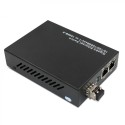 1-port GE SFP & 2-port 10/100/1000Base-T RJ45, Gigabit Ethernet Switch / SFP Media Converter