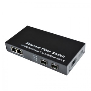 2-port GE SFP & 2-port 10/100/1000Base-T RJ45, Gigabit Ethernet Switch / SFP Media Converter 2-port GE SFP & ...