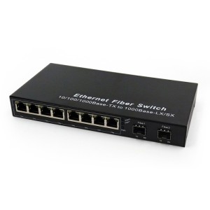 2-port GE SFP & 8-port 10/100/1000Base-T RJ45, Gigabit Ethernet Switch / SFP Media Converter 2-port GE SFP & ...